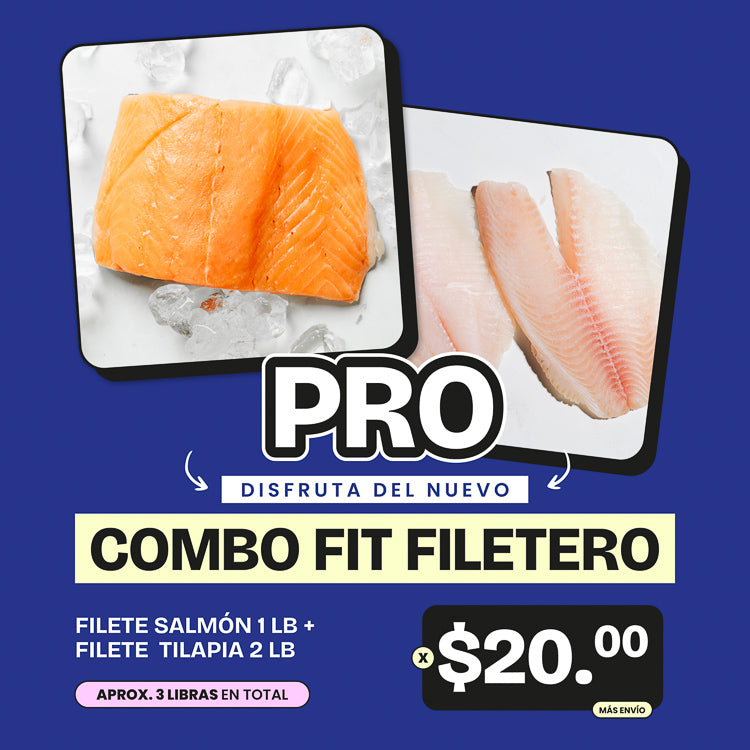 Combo Fit Filetero Pro - Filete de Tilapia y Salmón - 3lb x $20