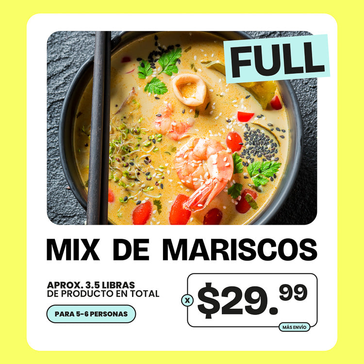 Mix de mariscos para Mariscada Full x $29.99