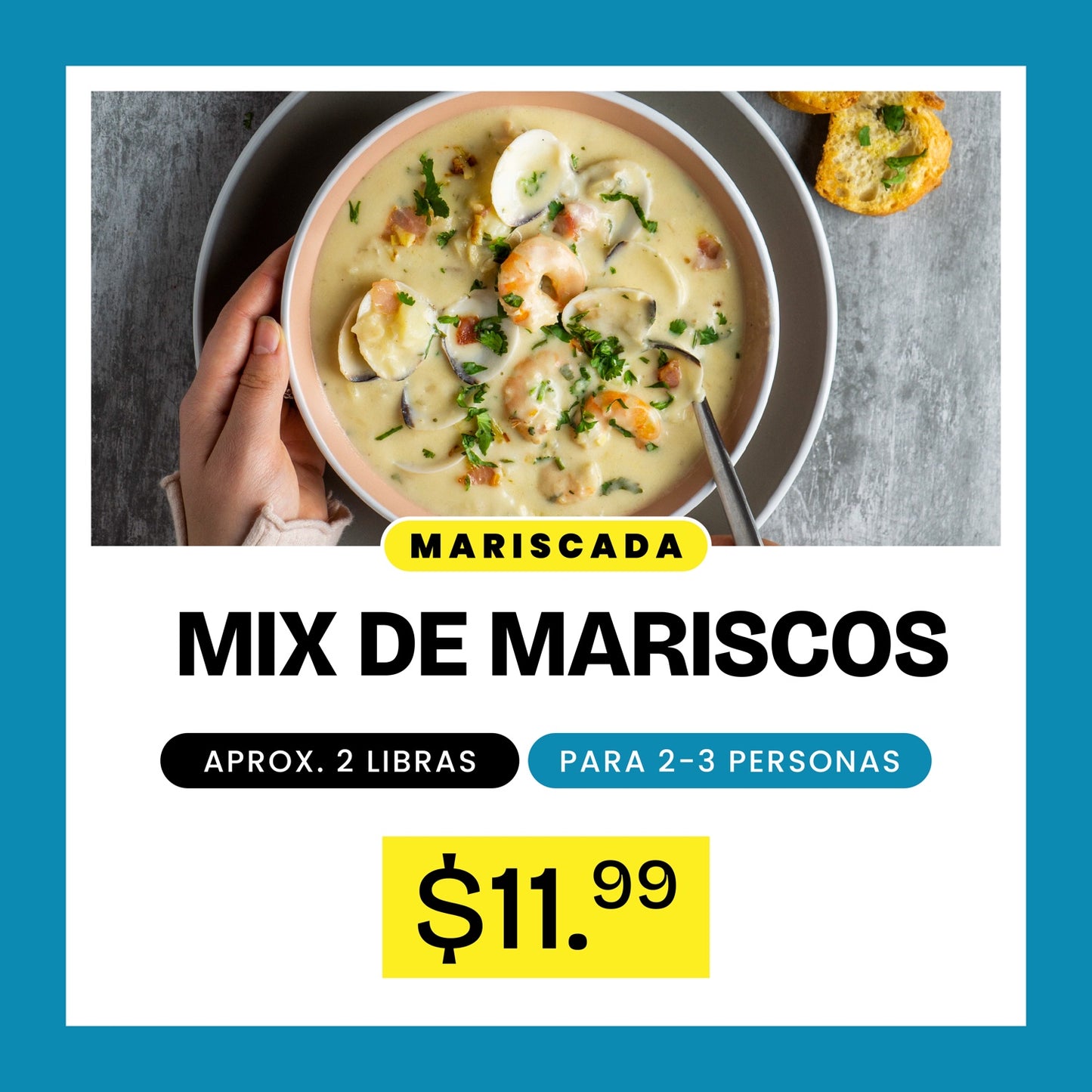 Mix de Mariscos para Mariscada x $11.99