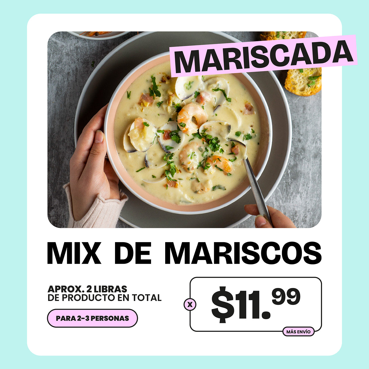 Mix de Mariscos para Mariscada x $11.99