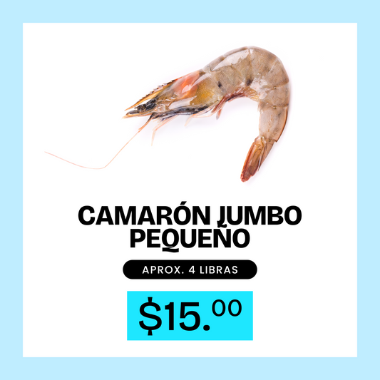 Promoción Camarón Jumbo Pequeño - 4lb x $15