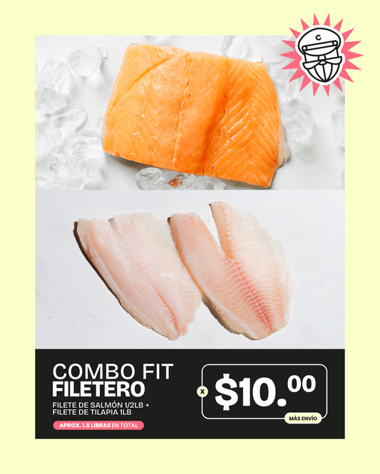Combo Fit Filetero - Filete de Tilapia y Filete de Salmón - 1.5lb x $10