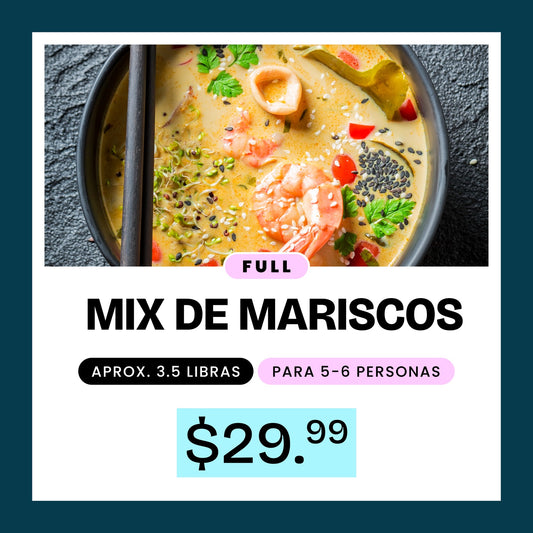 Mix de mariscos para Mariscada Full x $29.99