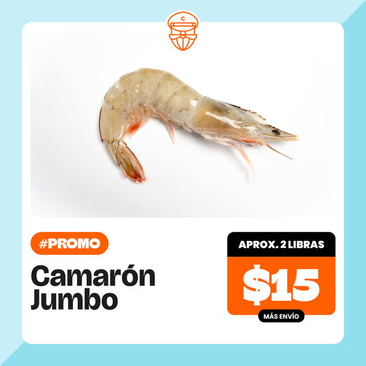 Promoción Camarón Jumbo 10 - 2lb x $15