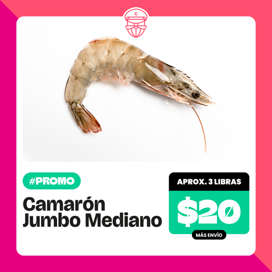 Promoción Camarón Jumbo Mediano - 3lb x $20