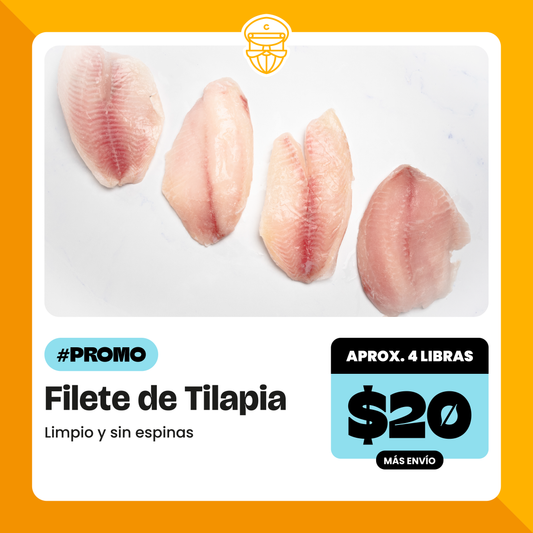 Promoción Filete de Tilapia 4 lb x $20
